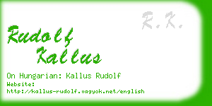 rudolf kallus business card